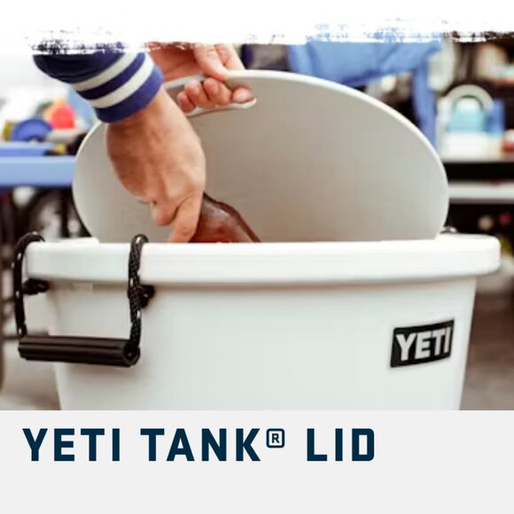 NWT YETI Tank 45 Grey UV Resistant Ice Bucket Lid- Cutting Board, Extra Seating - Picture 11 of 11